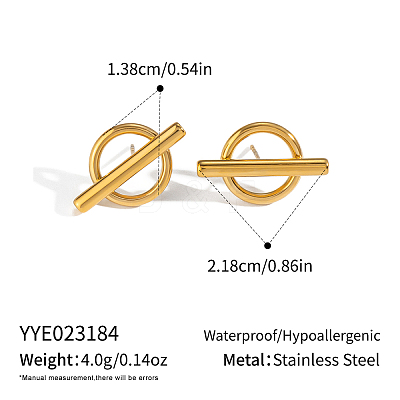 18K Gold Plated Stainless Steel Irregular Earrings Fashion Jewelry. LS-HH7567-1