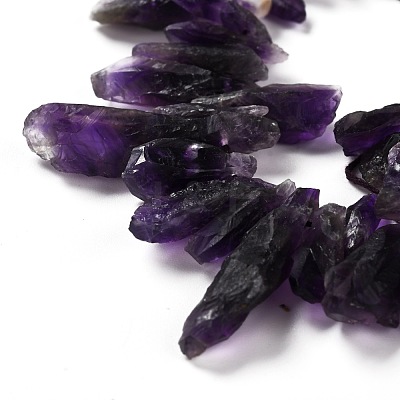 Rough Raw Natural Amethyst Beads Strands G-G010-12-1
