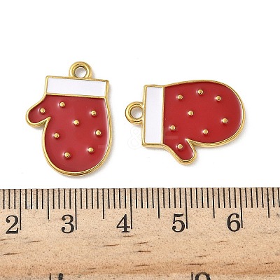 304 Stainless Steel Enamel Pendants STAS-L300-012G-34-1