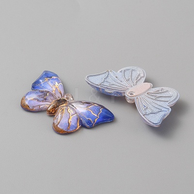 Gradient Printed Acrylic Pendans OACR-WH0028-21K-1