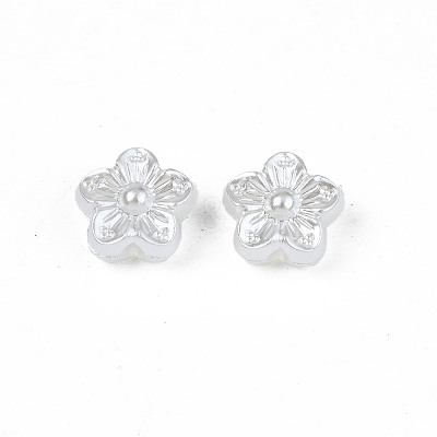 ABS Plastic Imitation Pearl Beads OACR-N008-152-1