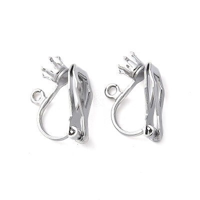 316 Stainless Steel Clip-on Earring Findings STAS-Z124-03P-1
