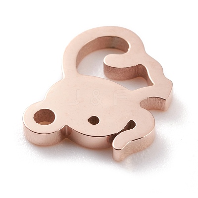 Ion Plating(IP) 304 Stainless Steel Charms STAS-Y002-12RG-1