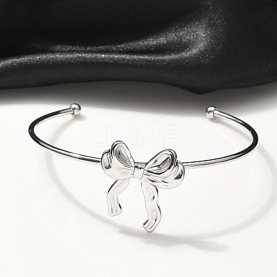 304 Stainless Steel Cuff Bangles BJEW-B107-01P-1
