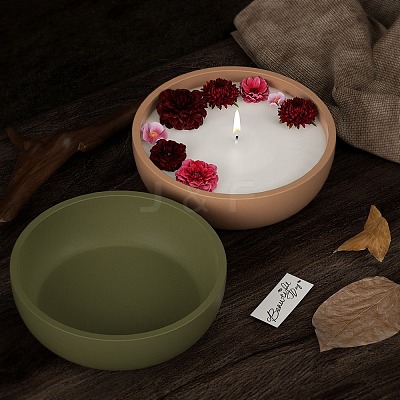 Round Shape DIY Candle Cups Silicone Molds DIY-E072-01-1