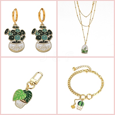 30Pcs 6 Styles Alloy Enamel Pendants ENAM-CJ0004-91-1