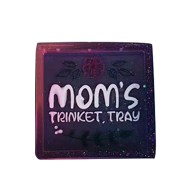 Square Mother's Day Word MOM DIY Tray Silicone Molds LS-DIY-G112-02C-1