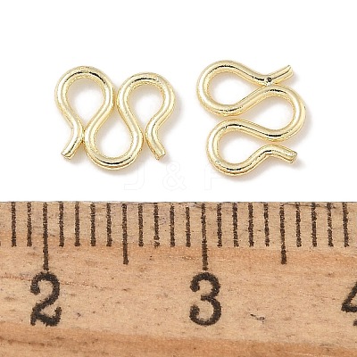 Brass S-Hook Clasps KK-P284-12G-02-1