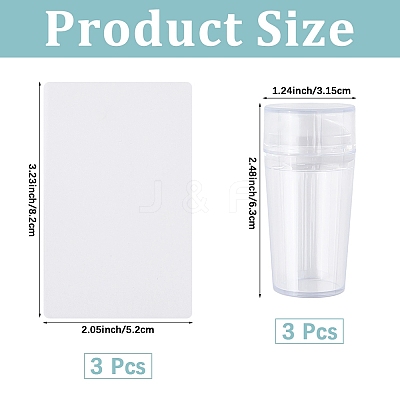 Plastic Nail Art Stamper Scraper with Cap MRMJ-CP0001-53-1