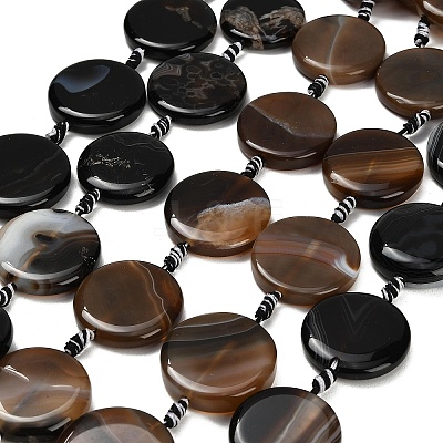 Dyed & Heated Natural Banded Agate Beads Strands GG-CBAB9C6-G01-01-1