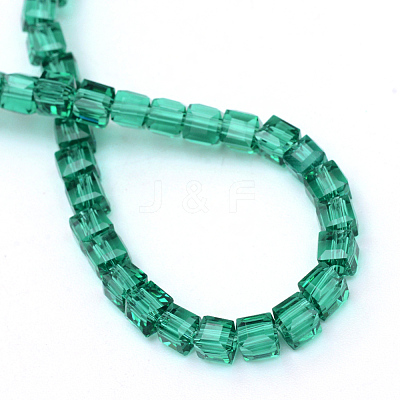 Transparent Glass Bead Strands GLAA-R167-6x6-01D-1
