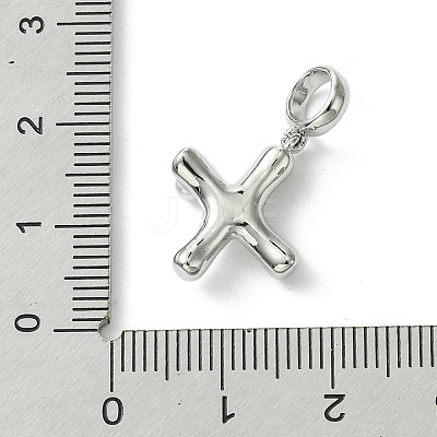 Rack Plating Brass with ABS Plastic Pearl European Dangle Charms KK-G501-02X-P-1