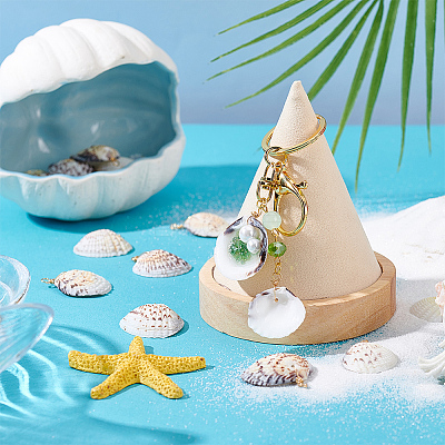 30Pcs Natural Shell Pendants PALLOY-PH01839-1