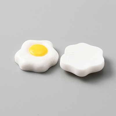 Egg Theme Opaque Resin Cabochons CRES-WH0010-035E-1