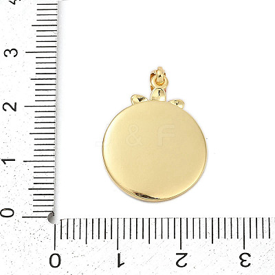 Brass Micro Pave Cubic Zirconia Pendants KK-U068-08G-01-1