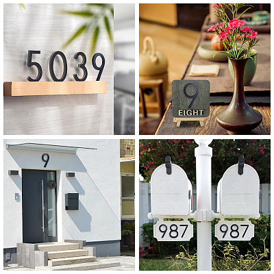 Zinc Alloy House Number FIND-WH0064-99-9-1