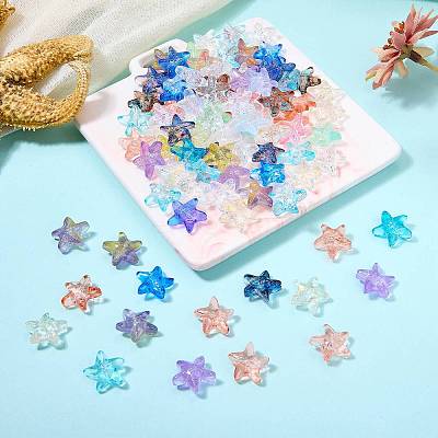 100Pcs Transparent Glass Beads GLAA-SZ0002-45-1