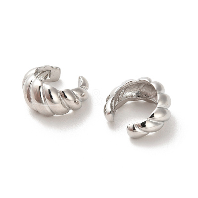 Brass Cuff Earrings EJEW-L270-001P-1