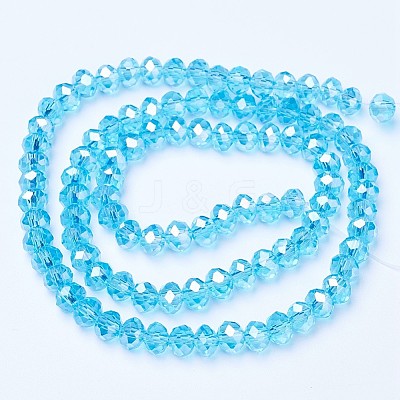 Electroplate Glass Beads Strands EGLA-A034-T3mm-B14-1