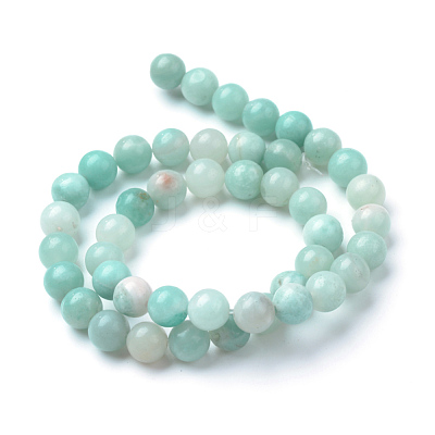 Natural Amazonite Beads Strands X-G-T055-8mm-17-1