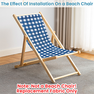 1Pc Tartan Pattern Chair Polycotton Cloth AJEW-GF0015-38A-1