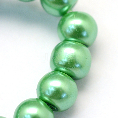 Baking Paint Pearlized Glass Pearl Round Bead Strands HY-Q003-4mm-69-1
