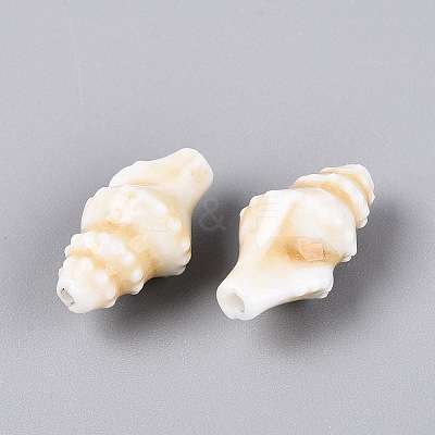 Vintage Handmade Porcelain Beads PORC-Q006-08B-1