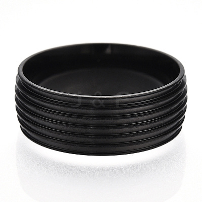 201 Stainless Steel Grooved Finger Ring Settings STAS-WH0047-06EB-1