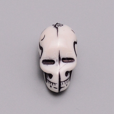 Opaque Acrylic Beads SACR-WH0006-02D-1
