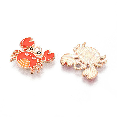 Marine Animals Alloy Enamel Pendants X-ENAM-T022-34G-1