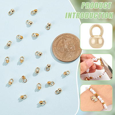 20Pcs Brass Bead Tips KK-BC0012-46-1