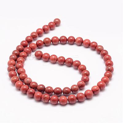 Natural Red Jasper Bead Strands G-K153-B19-12mm-1