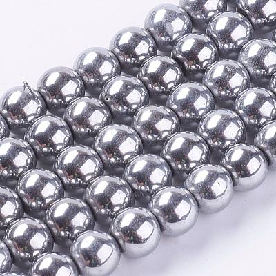 Synthetic Magnetic Hematite Beads Strands G-H1099-1-1