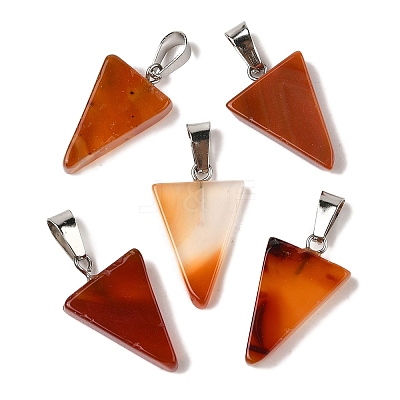 Natural Red Agate Pendants G-B127-04P-15-1
