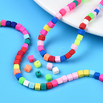 Handmade Polymer Clay Beads Strands X-CLAY-N008-061-10-1