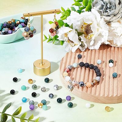 240Pcs 12 Styles Natural Gemstone Beads G-AR0004-94-1