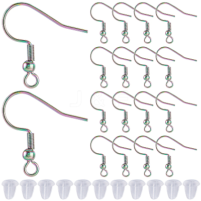 80Pcs Ion Plating(IP) 304 Stainless Steel French Earring Hooks STAS-SP0001-81-1