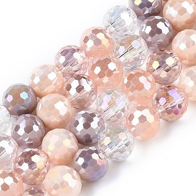 Electroplate Glass Bead Strands GLAA-Z006-01D-1