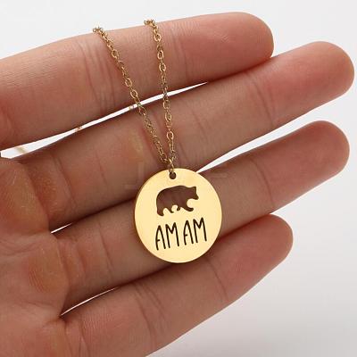 201 Stainless Steel Pendant Necklaces WG12F44-01-1