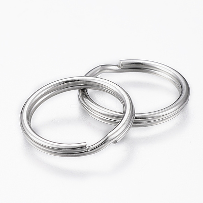Tarnish Resistant 304 Stainless Steel Split Key Rings STAS-P178-1.2x15mm-P-1