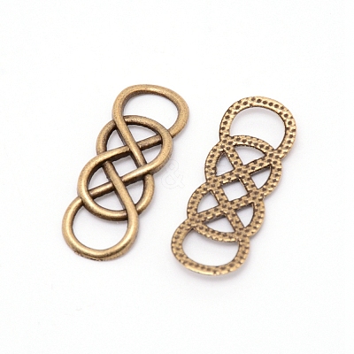 Alloy 8-shaped Links PALLOY-WH0076-01AB-1
