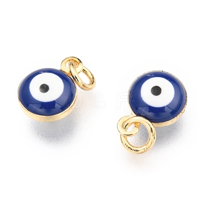 Brass Enamel Charms KK-B024-02G-E-1