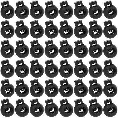 50Pcs PP Plastic Iron Spring Cord Locks KY-CN0002-36B-1