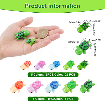 10 Style Opaque Resin Cabochons RESI-FH0001-32-1