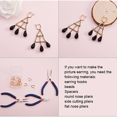 Brass Hoop Earring Findings with Latch Back Closure KK-L148-07-1
