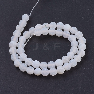Natural Crackle Agate Beads Strands G-G055-8mm-5-1