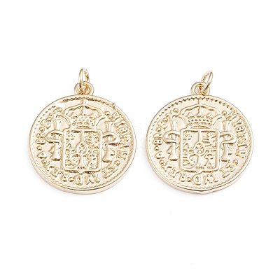 Brass Pendants ZIRC-I042-02G-1
