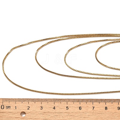 304 Stainless Steel Box Chain Multi Layered Necklaces for Women NJEW-U025-01G-03-1
