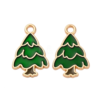 Christmas Alloy Enamel Pendants ENAM-K080-01A-G-1