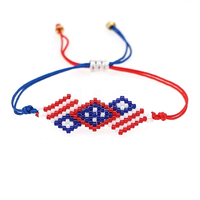 Miyuki Seed Braided Bead Bracelet BJEW-P269-29A-1